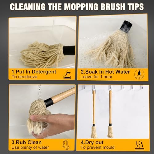 Easy to Use Durable 18 Wooden Grilling Basting Mop