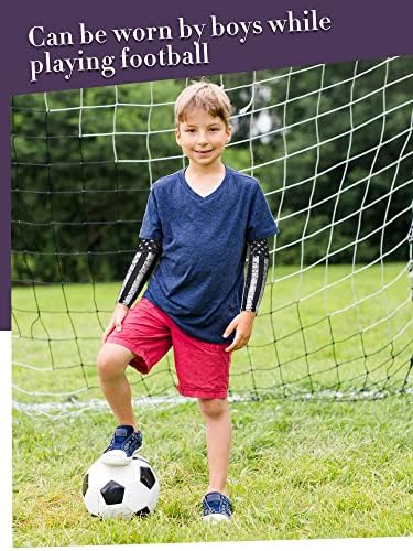 Jecery 9 Pairs Kids Youth Arm Sleeves Baseball American Flag Compression