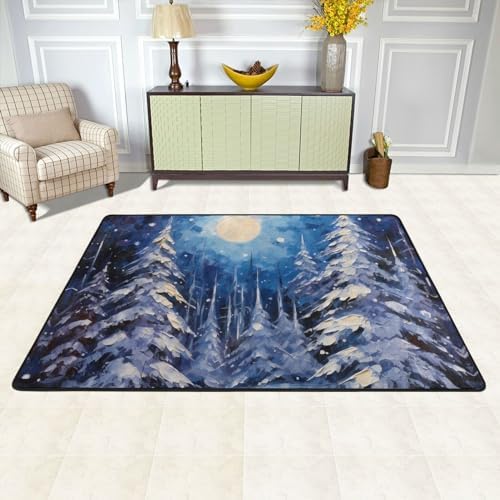 Christmas Pine Tree Flooring Mat with Memory Foam Non-Slip