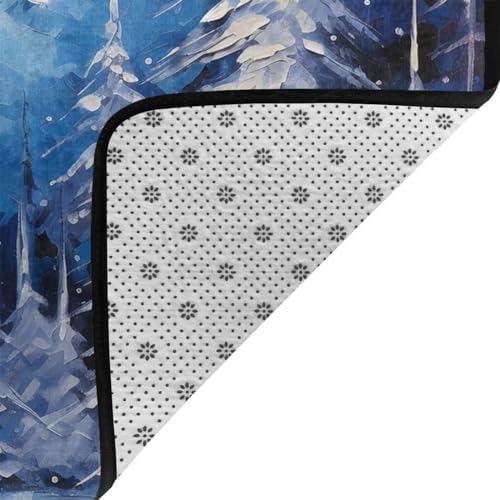 Christmas Pine Tree Flooring Mat with Memory Foam Non-Slip