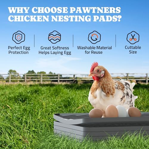 Pawtners Chicken Nesting Pads 6 Pack 12x12 Inch