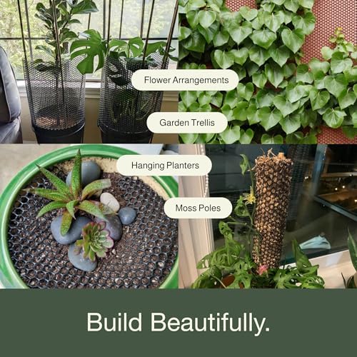 MAPORCH Black Plastic Wire Mesh Fence for Poultry Dogs Rabbits - Snake Barrier