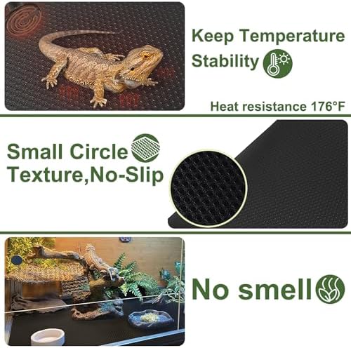 TCYPUHL Reptile Carpet Mat Durable Comfortable for Bearded Dragons More