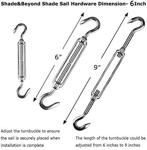 24-Piece Stainless Steel Shade Sail Hardware Kit