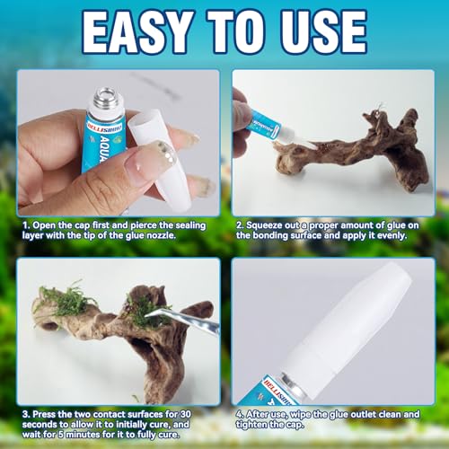 Bellisinno Aquarium Glue Clear Reef Adhesive 5g 2pcs