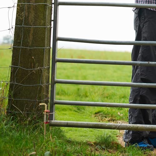 Ruralty Farm Gate Anchor 18in Spring-Loaded Cattle Gate Drop Rod