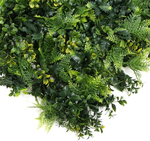 ULAND Plastic Faux Shrubs Fence Panels