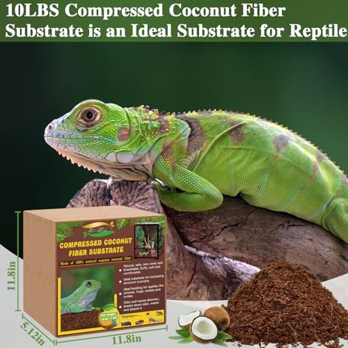 ZeeDix 10LB Compressed Coconut Fiber Substrate for Reptiles and Amphibians