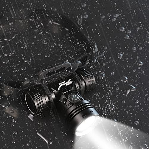 Windfire Diving Headlamp 8000 Lumen Waterproof Underwater Flashlight with 3 Modes