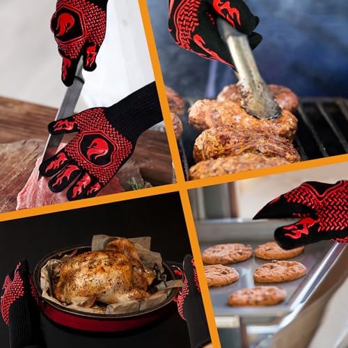 BBQ Fireproof Gloves 1472F Heat Resistant Non-Slip