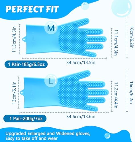 Puplicate Heat-Resistant Silicone Gloves Clean Your Cat or Dogand More