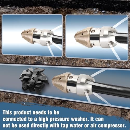 Anrain 38 NPT Sewer Jetter Nozzle with 2-Year Warranty