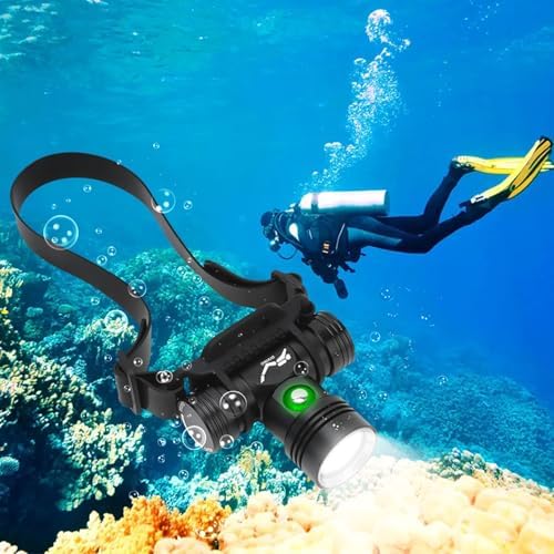 Windfire Diving Headlamp 8000 Lumen Waterproof Underwater Flashlight with 3 Modes
