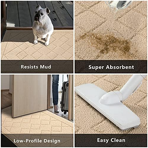 Travels Indoor Doormat REFETONE 32x48 inches Non-Slip Durable Soft