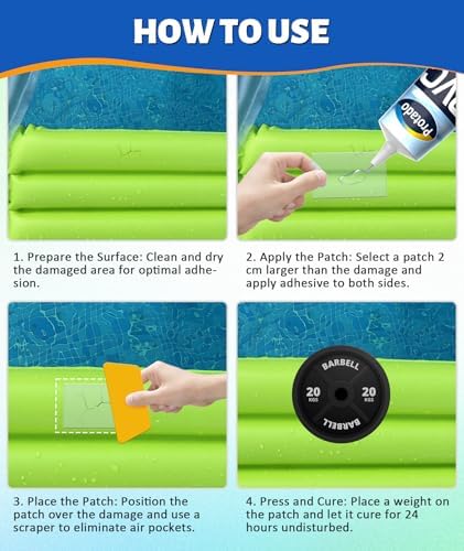 Primed Protado Heavy Duty Waterproof Vinyl Air Mattress Patch Kit