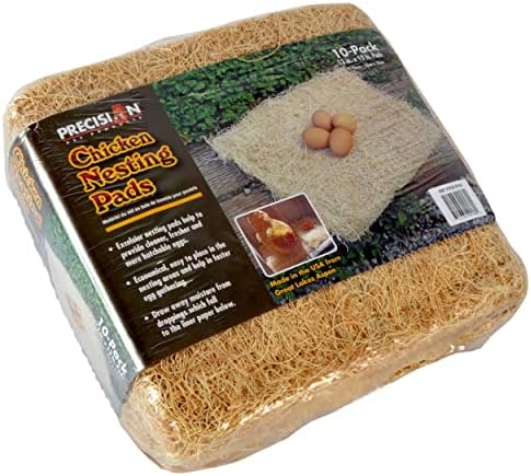 Precision Pet Chicken Nesting Pads 13x13 10 Pack Beige