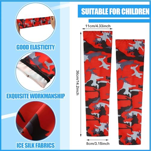 Xuhal 12-Pair Kids Baseball Compression Sleeves - Sun Protection Cooling Enjoyment