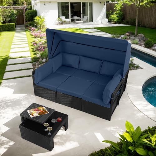 8-Piece Outdoor Patio Set Weather-Resistant Sun-Shading