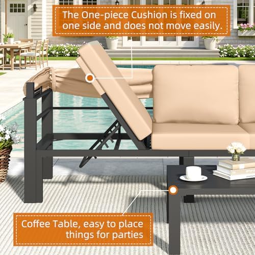 Convertible daybed retractable canopy for outdoor relaxation
