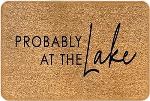Probably At The Lake Doormat 30x18 Inch Non Slip Outdoor Mat
