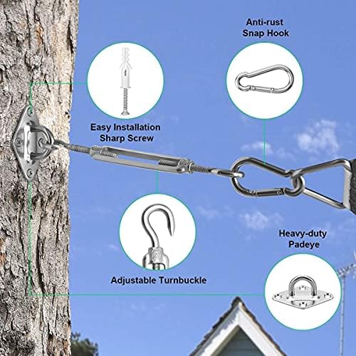 5 Stainless Steel Shade Sail Hardware Kit
