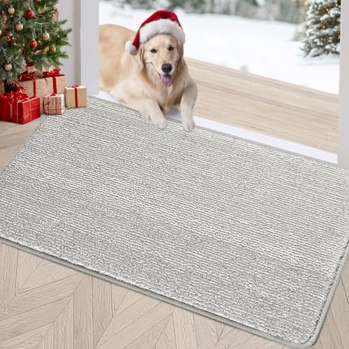 REFETONE 32x48 Indoor Doormat Grey Non-Slip