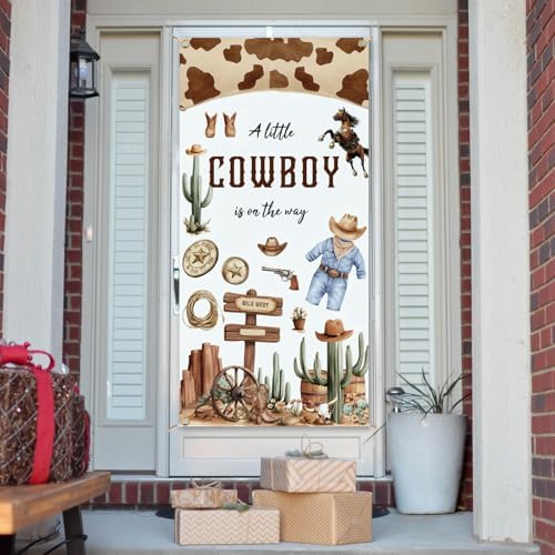 Arricraft 1 Pc Polyester Cowboy Cactus Door Cover Decor