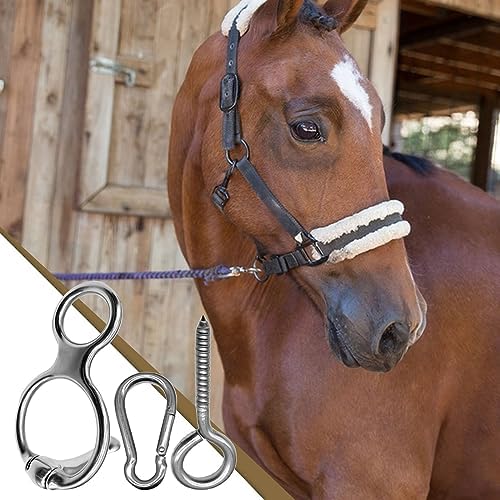 Sturdy 3-Pack Tie Ring Set for Horses Durable and Safe