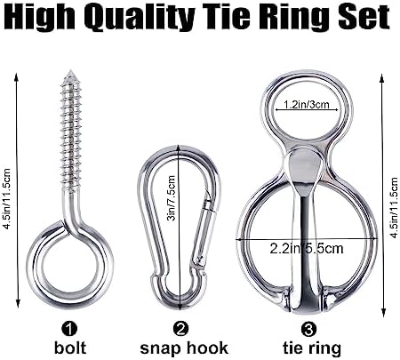 LUTER Heavy Duty Horse Tie Ring Set