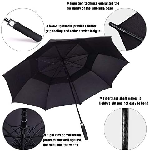 Big Smooth Waterproof - 62-Inch Golf Umbrella for Golfers on the Go