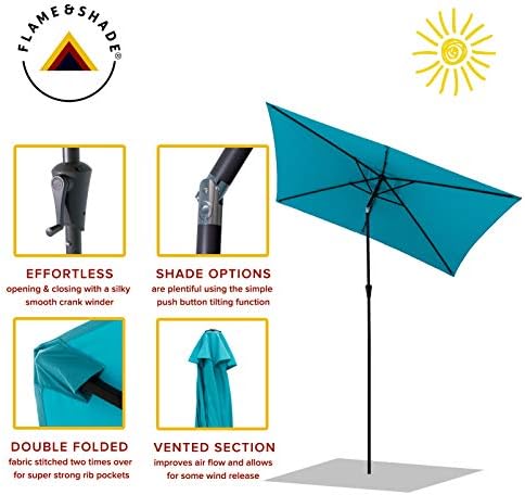Versatile Outdoor Umbrella FLAMESHADE 65x10ft