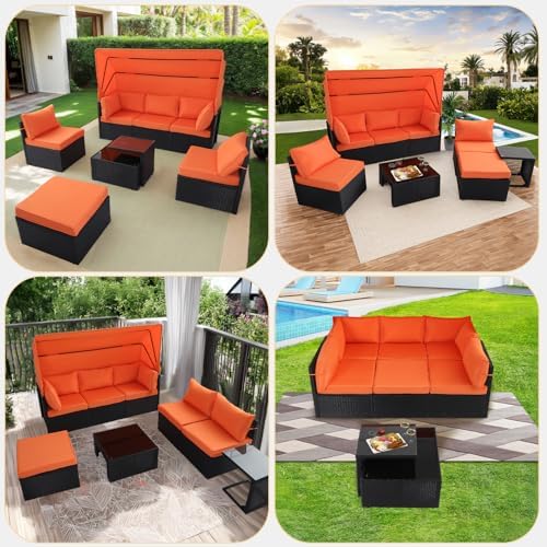 TIMSATO 8-Piece Patio Conversation Set