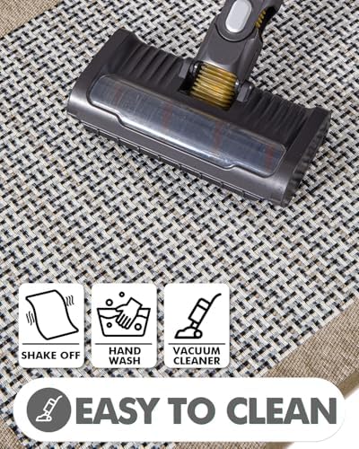 LUMI Indoor Door Mat 24x36 Dirt Resistant Non Slip Beige