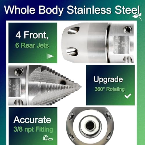 38 NPT sewer jetter nozzle