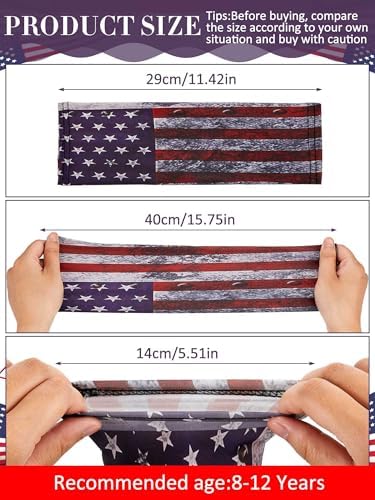 Jecery 9 Pairs Kids Youth Arm Sleeves Baseball American Flag Compression
