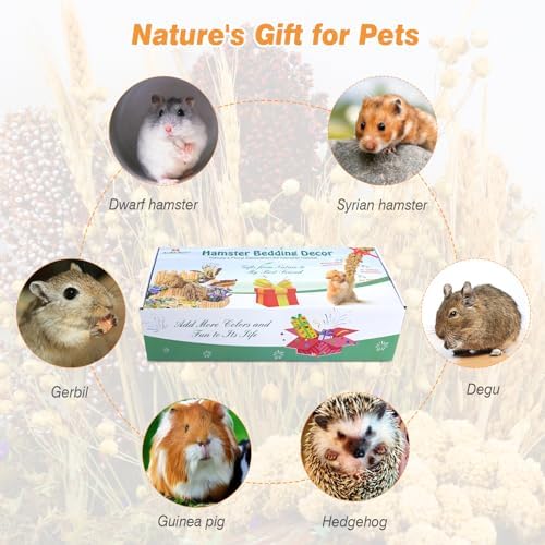 Natural Hamster Decor Floral Bedding for Small Pets