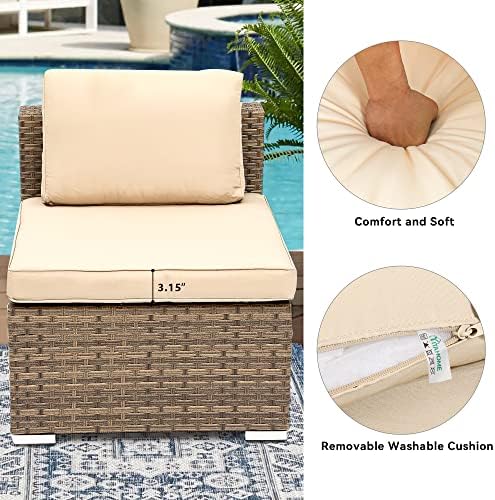 YITAHOME Outdoor Wicker Daybed Set with Canopy and Cushions