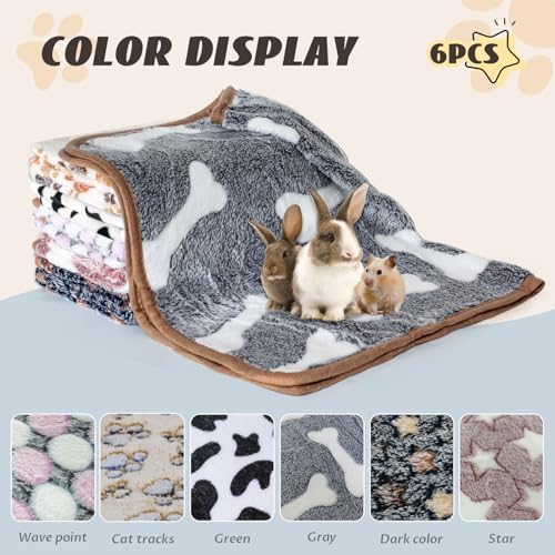 6 Pcs Absorbent Guinea Pig Blankets