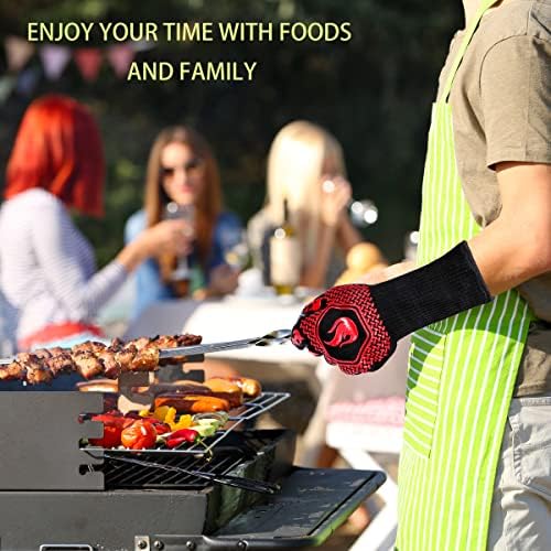 BBQ Fireproof Gloves 1472F Heat Resistant Non-Slip
