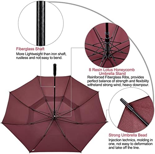 G4Free 72-Inch Golf Umbrella Compact Durable Lightweight