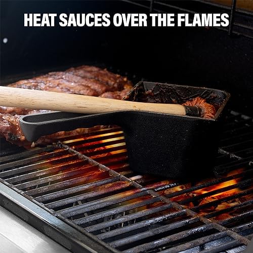 Elevate Grilling with Cast Iron Basting Pot Set
