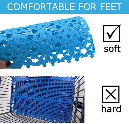 Kathson Rabbit Cage Mat Floor Plastic Mats for Pets