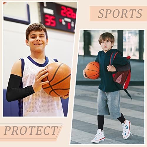 Geyoga 4 Pairs Kids Leg Arm Sleeves Compression Clothing