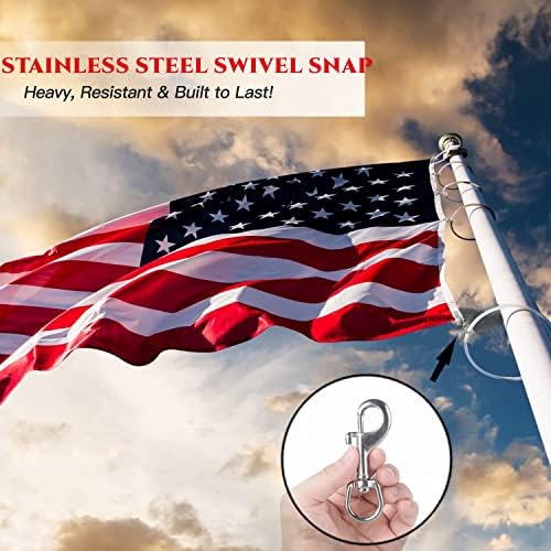 316 Stainless Steel Flag Pole Swivel Snap Hook Set of 2