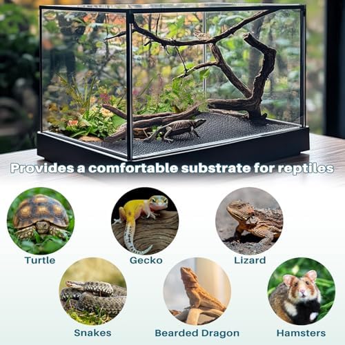Reptile Substrate Mat for Lizards Snakes Turtles Black 65 FT