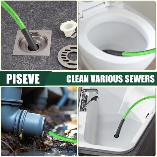 Piseve 50FT Sewer Jetter Kit for 5800PSI Pressure Washer