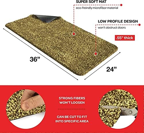RugMast Premium Microfiber Door Mat 24x36