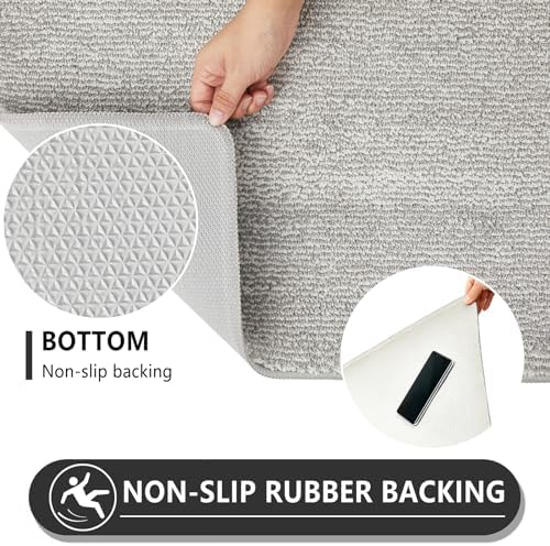 REFETONE 32x48 Indoor Doormat Grey Non-Slip