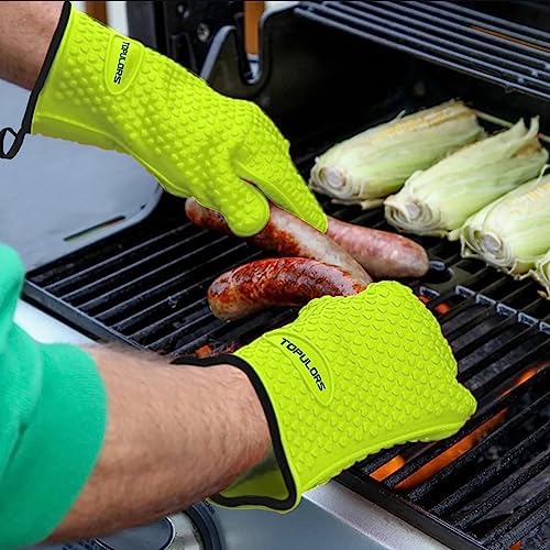 Heat-Resistant Silicone Gloves for BBQ Grilling and Cooking