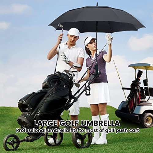 ZOMAKE Large Golf Umbrella Double Canopy Weather-Resistant Insulated Vented Canopy Lightweight Stylish
